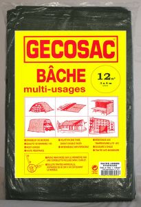 Bâche bicolore 3x4m 140/150gr polypropylène tissé enduit polyéthylène 