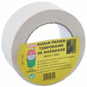 Ruban papier temporaire de masquage lisse 48 mm x 50 m