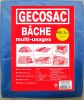 Bâche renforcée bleue 5.50x9.00m 170gr/m² polypropylène tissé enduit vinyle 