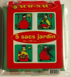 Sacs de jardin - vert - Pochette de 5 sacs